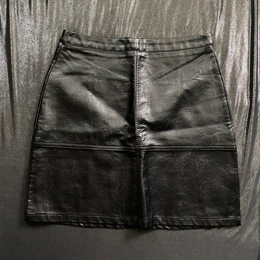 Faux leather skirt